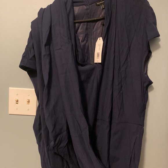 Universal Standard Cambria Navy Luxe Twill Jumpsuit NWT Size L 22-24 - Picture 7 of 9
